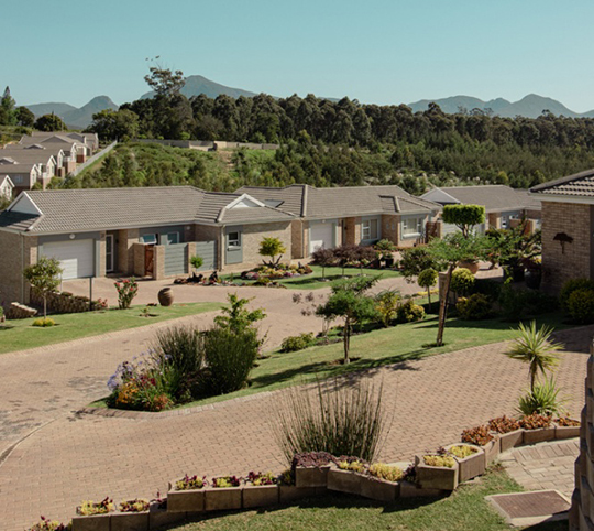 The Groenkloof Woods Retirement Village - The Woods is Groenkloof's largest village in George. It nestles on a serene north-facing slope with magnificent views of the Outeniqua mountains and surrounding farms.